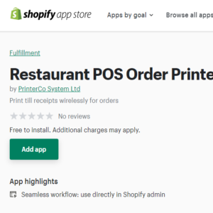 Shopify order printer, Order printer Shopify, Sunmi V2, Shopify POS, Shopify POS app.
