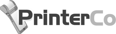 PrinterCo main logo black and white